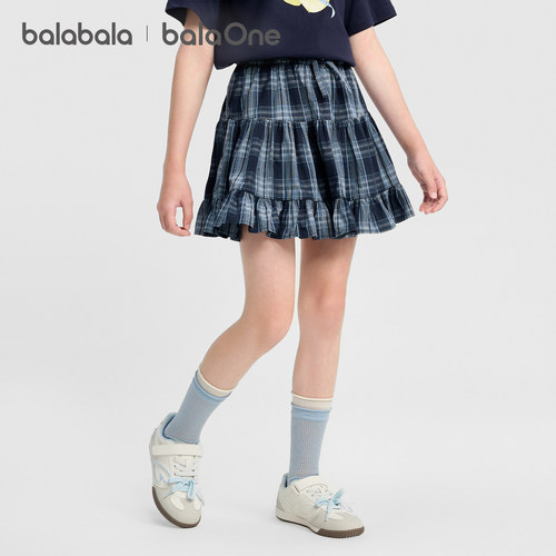 巴拉巴拉短裙女童裙裤学院百褶裙