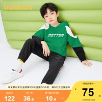 巴拉巴拉 Детская осенняя толстовка для мальчиков, спортивный лонгслив с капюшоном, детская одежда, подходит для подростков