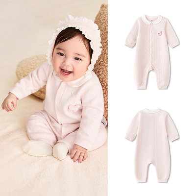 巴拉巴拉童装新生婴儿衣服满月宝宝连体衣婴幼儿爬服包屁衣秋冬装 — 6