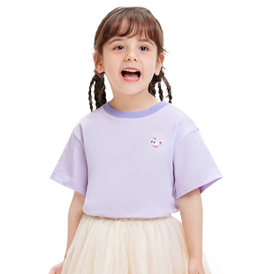 巴拉巴拉童装宝宝短袖t恤男童女童2026新款夏装小童纯色休闲上衣