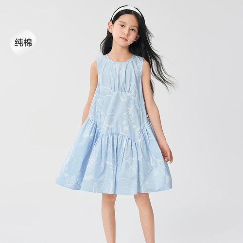 巴拉巴拉连衣裙女童纯棉背心裙