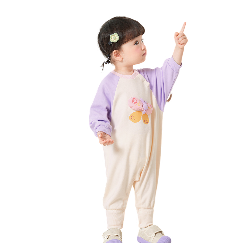 巴拉巴拉婴儿衣服连体衣新生婴儿哈衣爬服抱衣宝宝2025春秋纯棉萌
