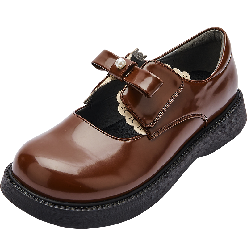 巴拉巴拉童鞋儿童公主鞋女童小皮鞋新春小皮鞋文艺潮宝宝鞋防磨脚