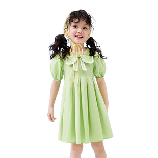 巴拉巴拉童装女童公主裙夏装儿童连衣裙纯棉衬衫小童女宝宝公主裙