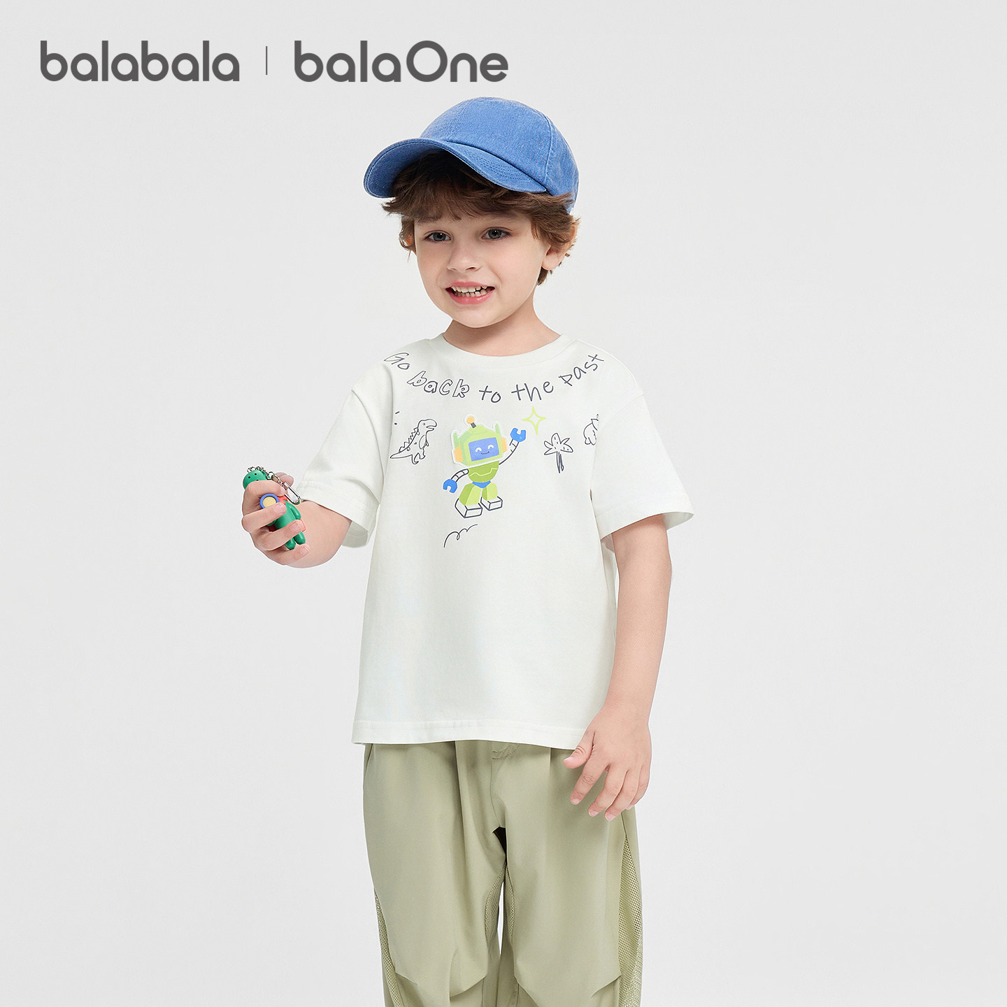 【balaOne】巴拉巴拉宝宝短袖t恤男童2026新夏装手绘插画