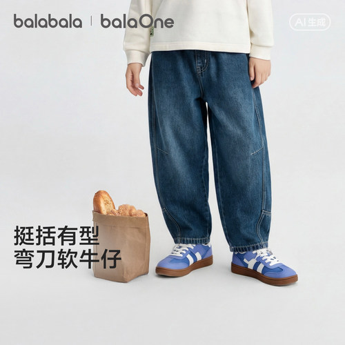 巴拉巴拉balaOne牛仔裤男童裤子