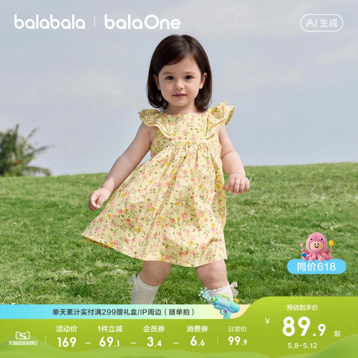 �ۻ��㣺����������������ȹ��ʽ���黨��׺�ɫ��00316 73cm  189.8Ԫ��2��(��94.9Ԫ/��)