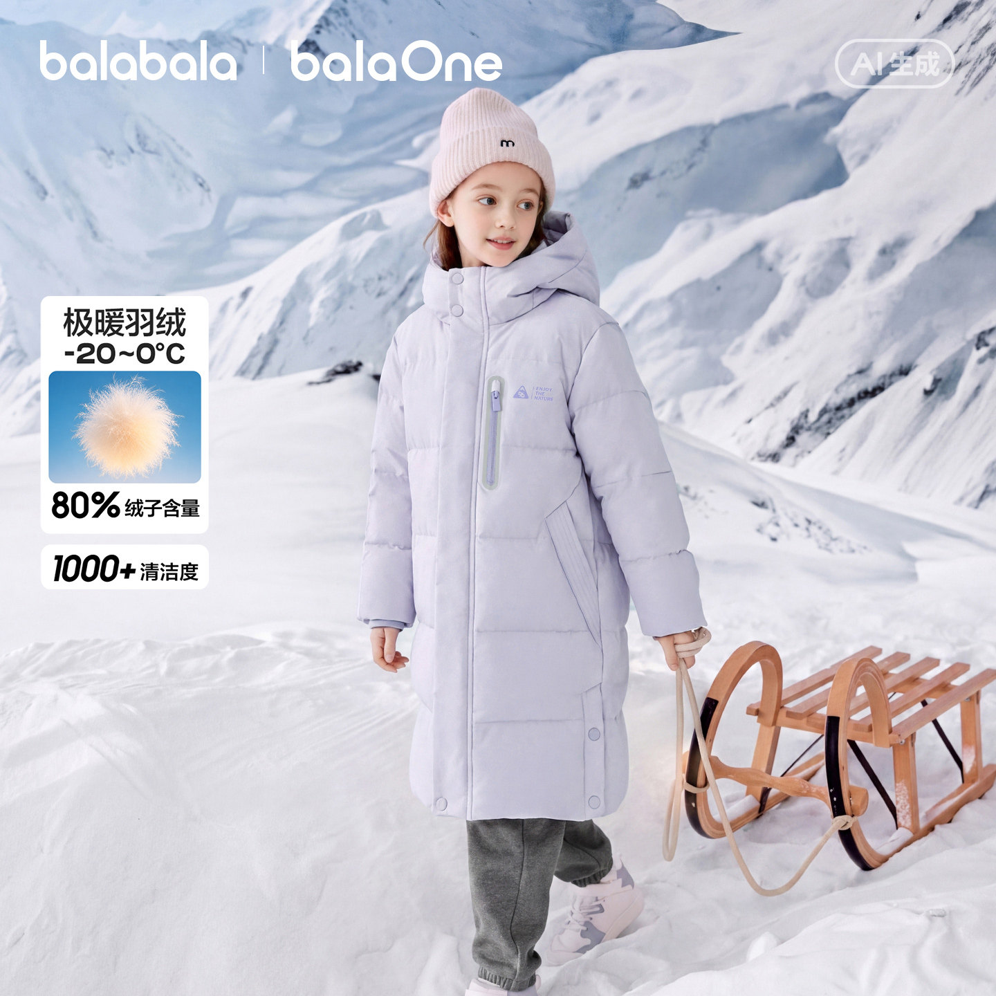 巴拉巴拉balaOne羽绒服防护亲子