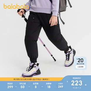 儿童羽绒裤 巴拉巴拉童装 女童2025冬装 新款 子 保暖长裤 商场同款