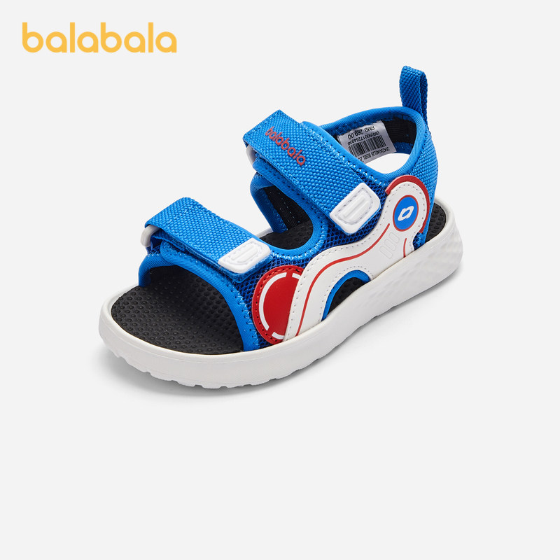 巴拉巴拉童鞋儿童凉鞋男童运动鞋夏季新款撞色透气鞋子轻便防滑潮