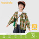巴拉巴拉童装儿童外套格子宽松连帽上衣男童小童春装户外休闲时尚