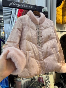 2025冬季新款妈妈装中式时尚羽绒服中老年短款白鸭绒国风提花外套