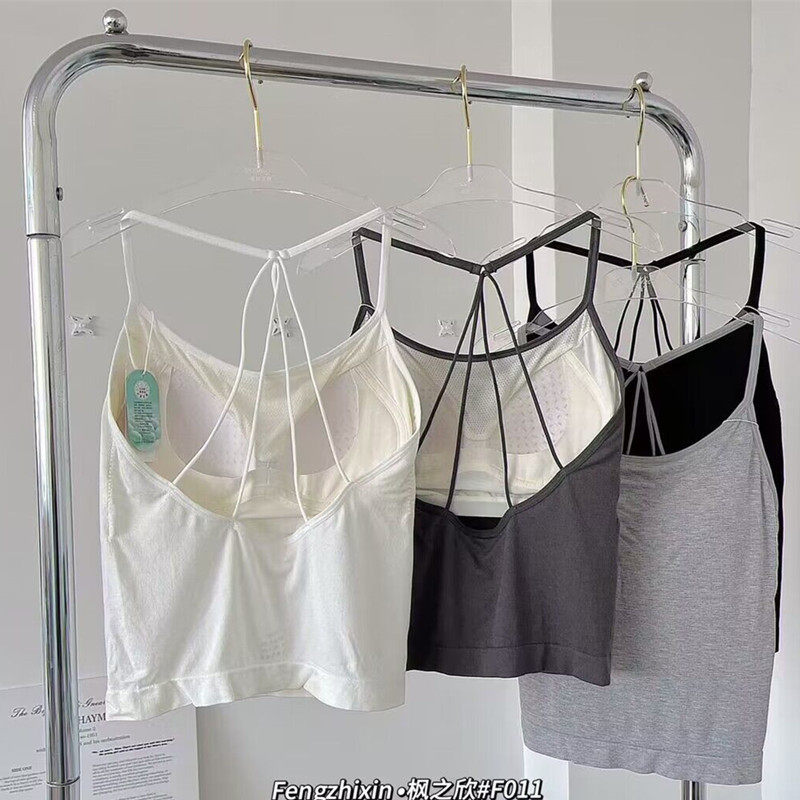 枫之欣F011中长款交叉美背内衣女吊带背心固定杯免穿文胸防走光,女士内衣/男士内衣/家居服,保暖背心,淘宝优惠券,粉丝福利购,淘宝优惠卷