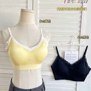 6色马卡龙蕾丝裹胸带胸聚拢温柔显白百搭少女内衣3131 甜妹本命