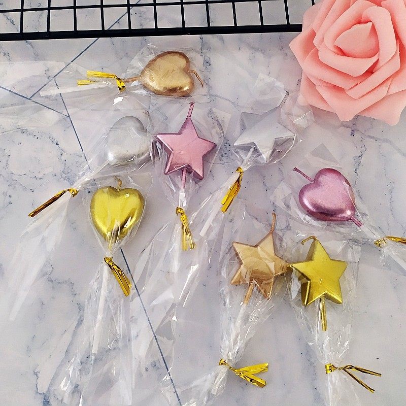 星星爱心形生日蜡烛无烟镀金色银色红色派对网红蜡烛蛋糕装饰用品,节庆用品/礼品,蜡烛,淘宝优惠券,粉丝福利购,淘宝优惠卷