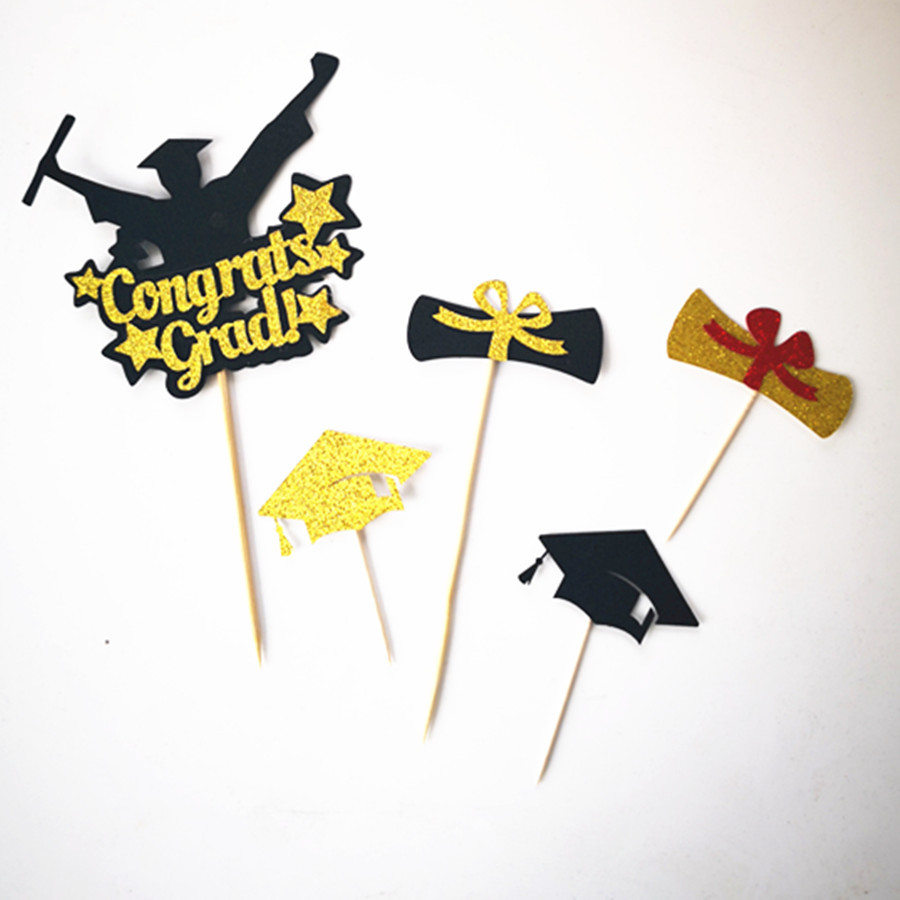 [花样烘焙]金榜题名学士毕业蛋糕插牌毕业季大学生装饰插旗插件