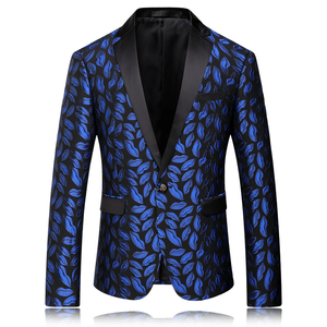 外贸长期供货秋冬时尚修身韩版休闲花单西装礼服外套男8621*P230图片