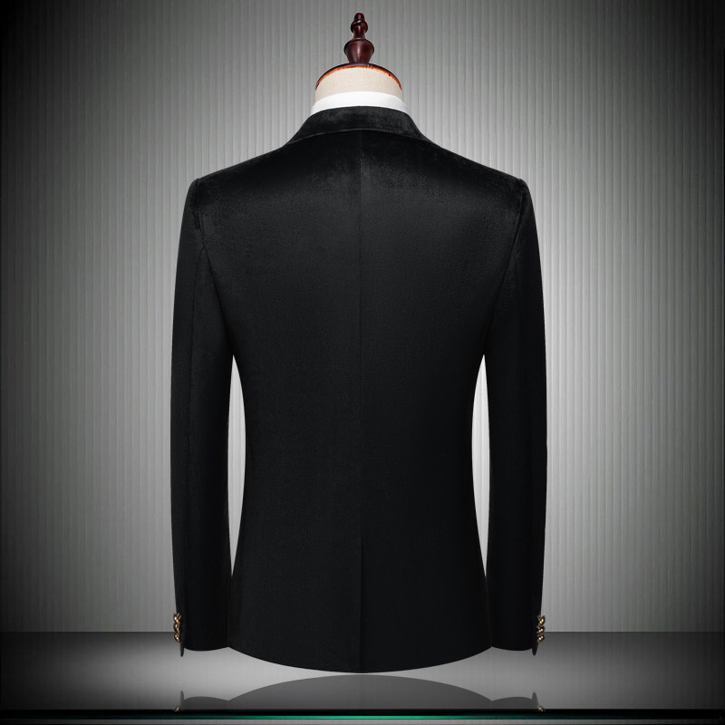 【黑底】外贸大码复古韩版休闲结婚礼西服装男两件套90280-1*P245,男装西服套装,星座103C（原1616-1）
