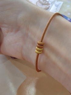 手工编织细款线圈手绳可穿串黄金转运珠编织绳半成品diy粗1.7mm女