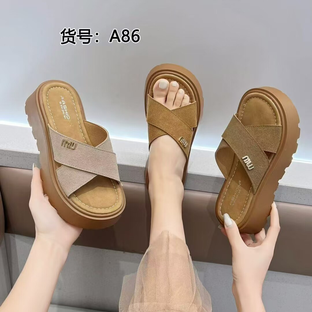 女鞋厚底拖鞋女2025夏季新款外穿半拖配裙子凉鞋拖鞋包邮博肯拖鞋