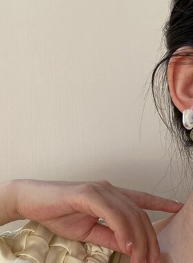 pixiemarket欧美新款小众ins耳饰925银针珍珠花朵水晶耳环耳钉女