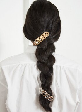 PixieMarket欧美小众新时尚发饰头饰麻花链式合金发夹边夹侧夹女