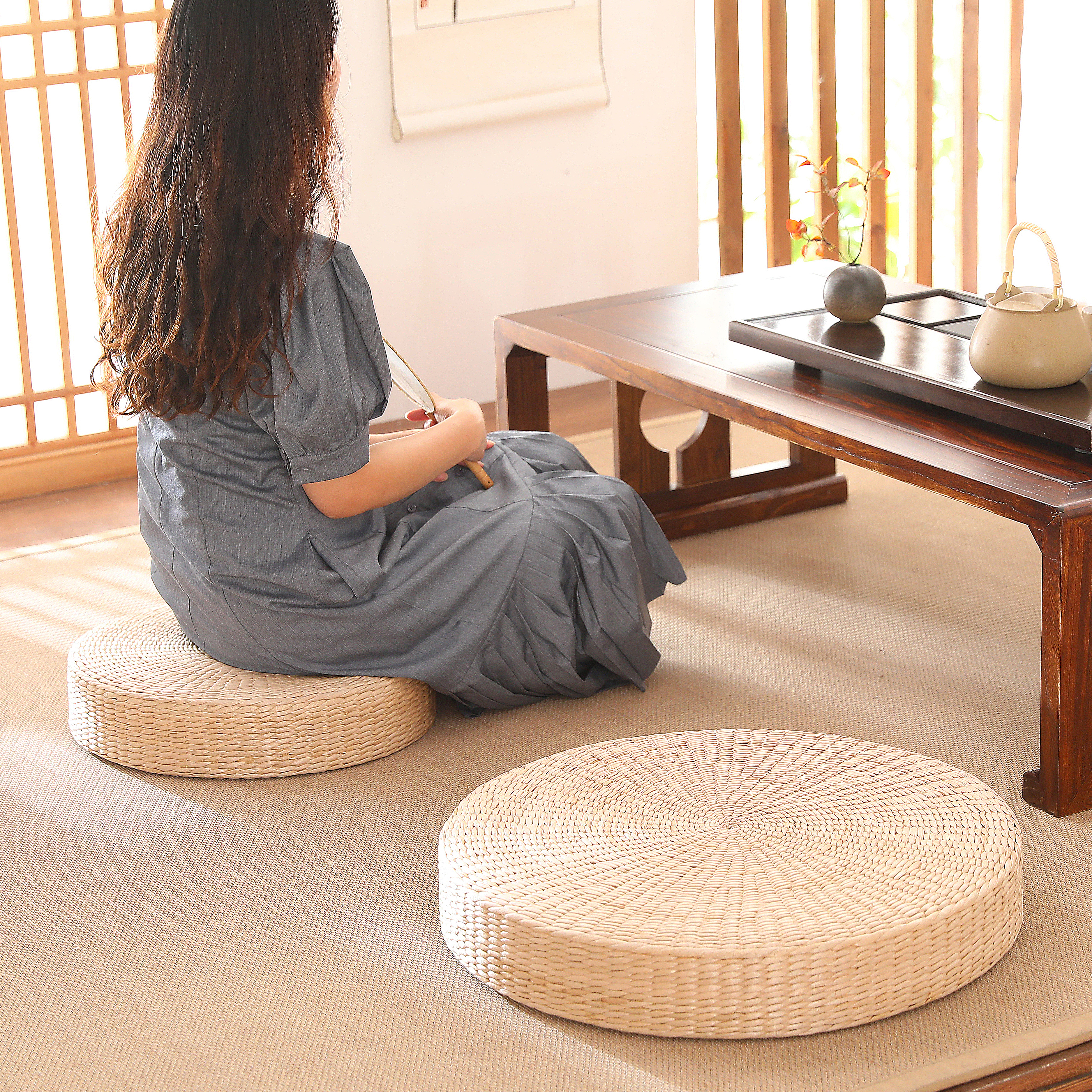 蒲团坐垫跪拜垫瑜伽榻榻米坐垫圆