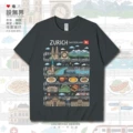 Long-Staple Cotton Short-Sleeved Dark Gray a