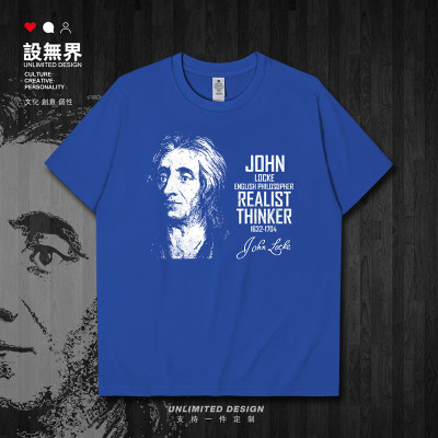 英国哲学家约翰洛克John短袖T恤