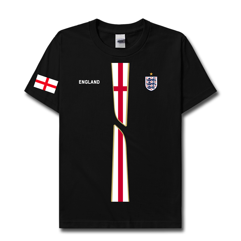 英格兰England纯棉足球国短袖T恤