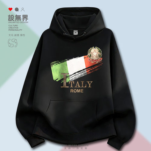 意大利罗马国旗标志国家复古卫衣