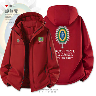 巴西Brazil国家陆军加厚棉服男女军迷潮学生棉袄外套冬装 无界 设