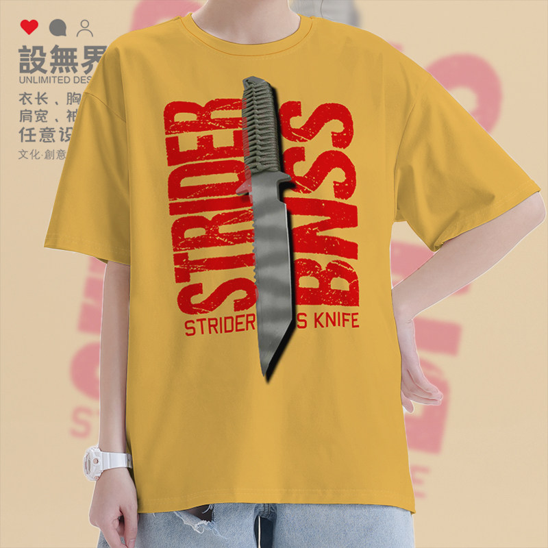 美国挺进者Strider Bnss战术直刀短袖T恤男女匕首军迷衣服设 无界