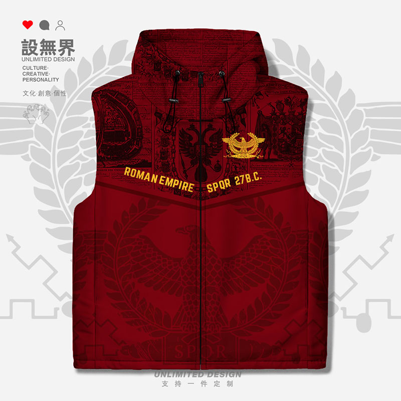 古罗马帝国SPQR历史文明加厚马甲