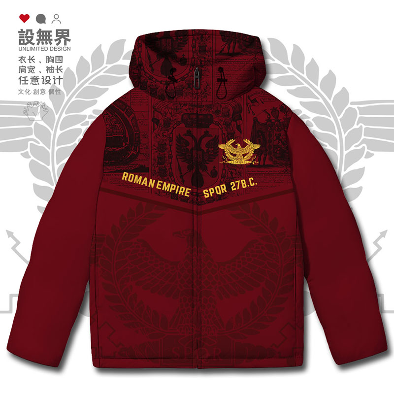 古罗马帝国SPQR历史文明复羽绒服