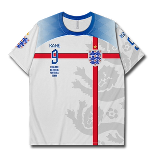 英格兰国家队美加墨世界杯足球球星凯恩速干T恤男女夏0015设 无界