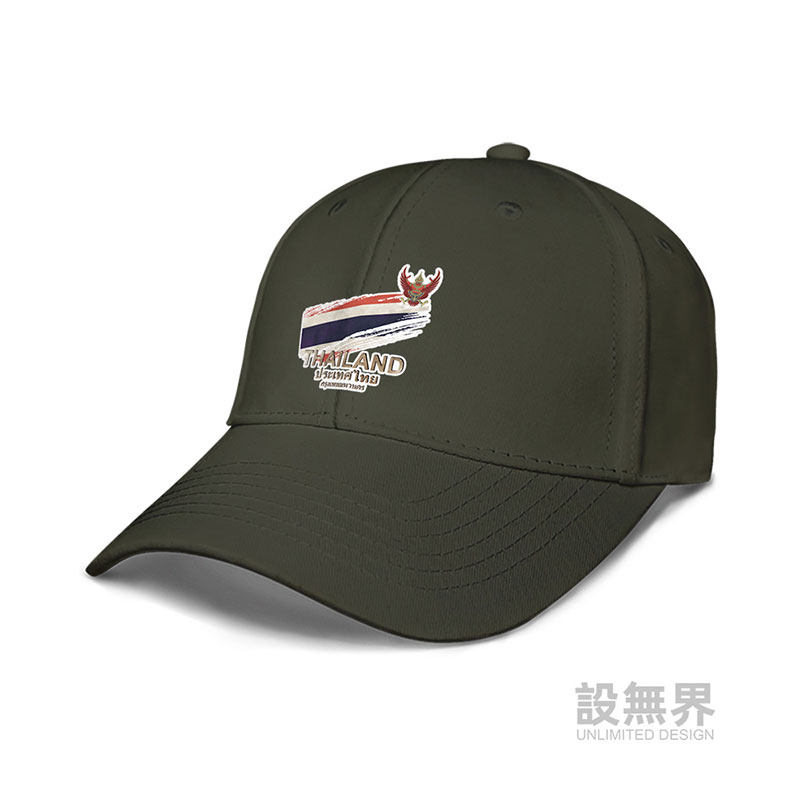 泰国曼谷国旗标志印花鸭舌帽男女帽子户外夏季遮阳帽0010设 无界