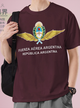 阿根廷Argentina空军飞行员短袖T恤男女户外运动衣服潮02设 无界