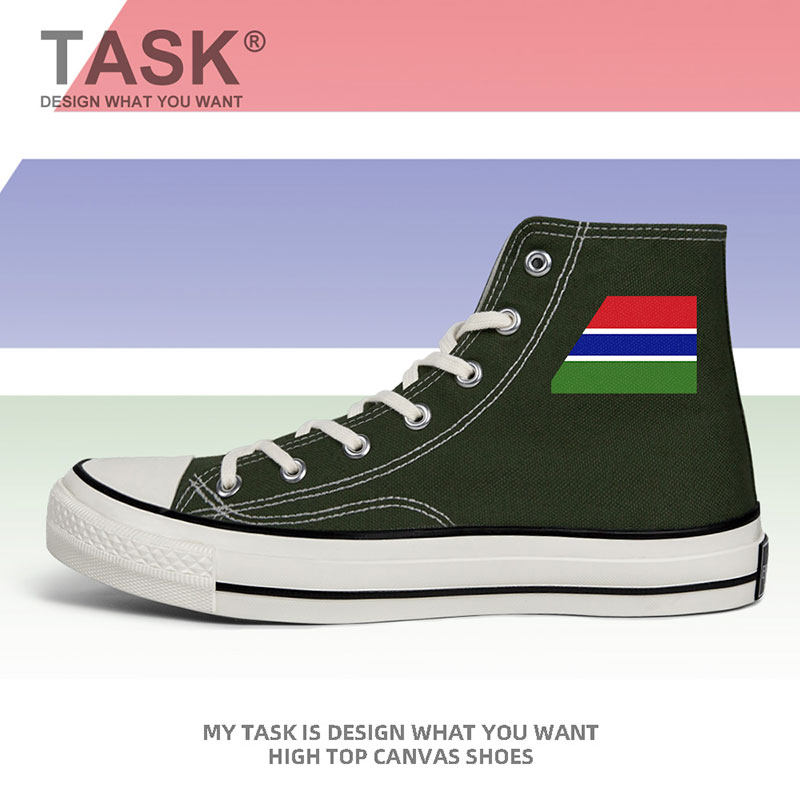 冈比亚gambia空军高帮帆布鞋男女鞋子硫化鞋国家部队系带设 无界