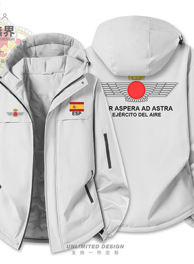 西班牙Spain空军国家加厚棉服男女军迷潮印花宽松棉衣外套设 无界