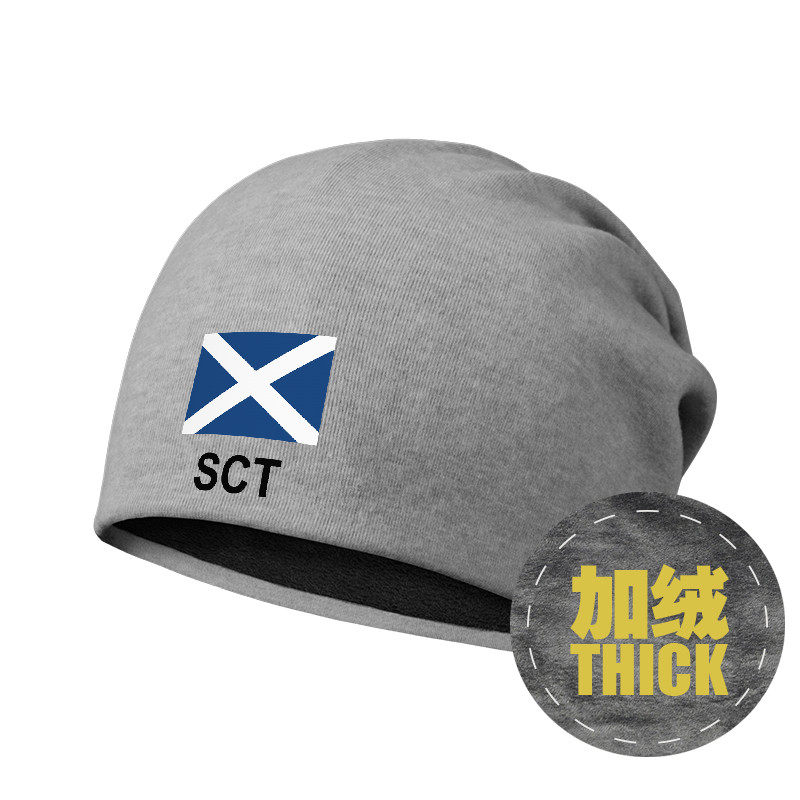 苏格兰scotland国家帽子男女冬包头帽加绒围脖堆堆帽帽子设 无界