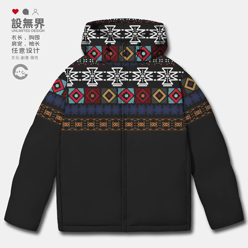 国潮少数民族服饰苗族土家羽绒服