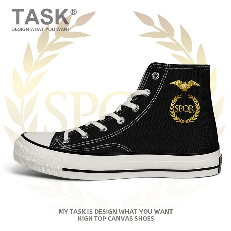 设无界古罗马帝国历史高帮帆布鞋