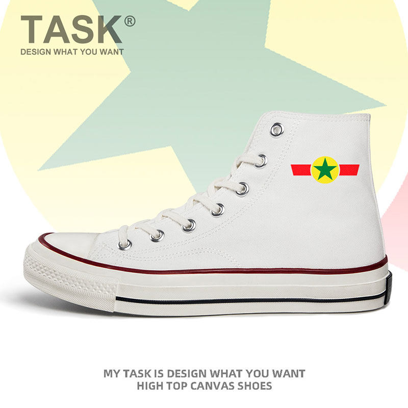 塞内加尔senegal空军高帮帆布鞋男女鞋子硫化鞋夏新款系带设 无界