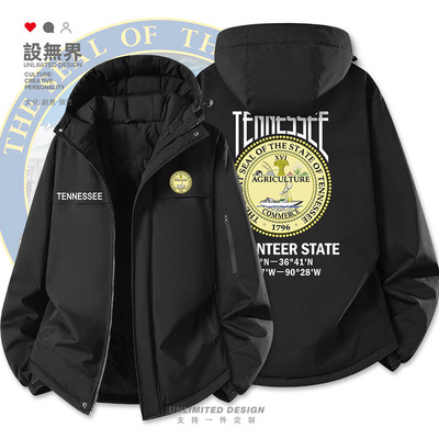 美国洲徽Tennessee田纳棉服外套