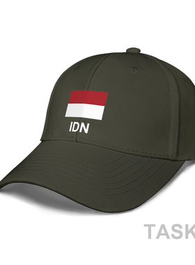 印度尼西亚Indonesia印尼国家遮阳帽鸭舌帽男女防晒帽帽子设 无界