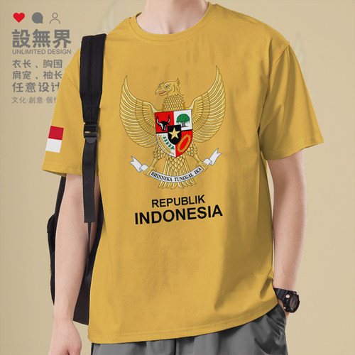 印度尼西亚Indonesia国家短袖T恤