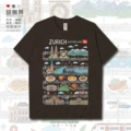 Long-Staple Cotton Short-Sleeved Dark Brown a