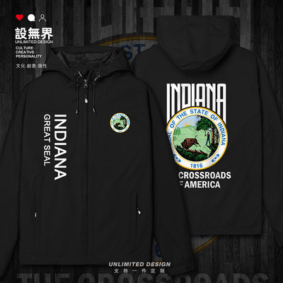 美国洲徽Indiana印第安纳冲锋衣