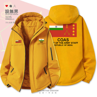 印度India国家陆军加厚棉服男女军迷潮定制印花棉袄外套冬设 无界